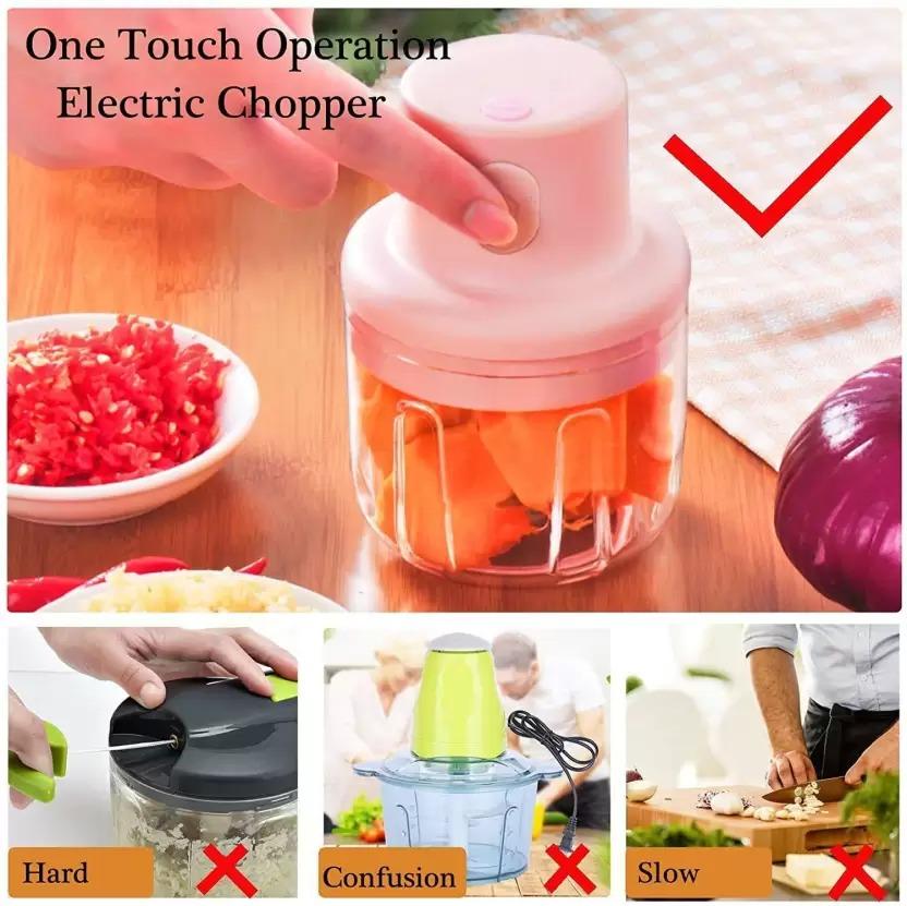 KolorFishElectric Mini Garlic Chopper – 250ml | Premium Rechargeable Vegetable Chopper
Product Description:
Introducing the KolorFish Electric